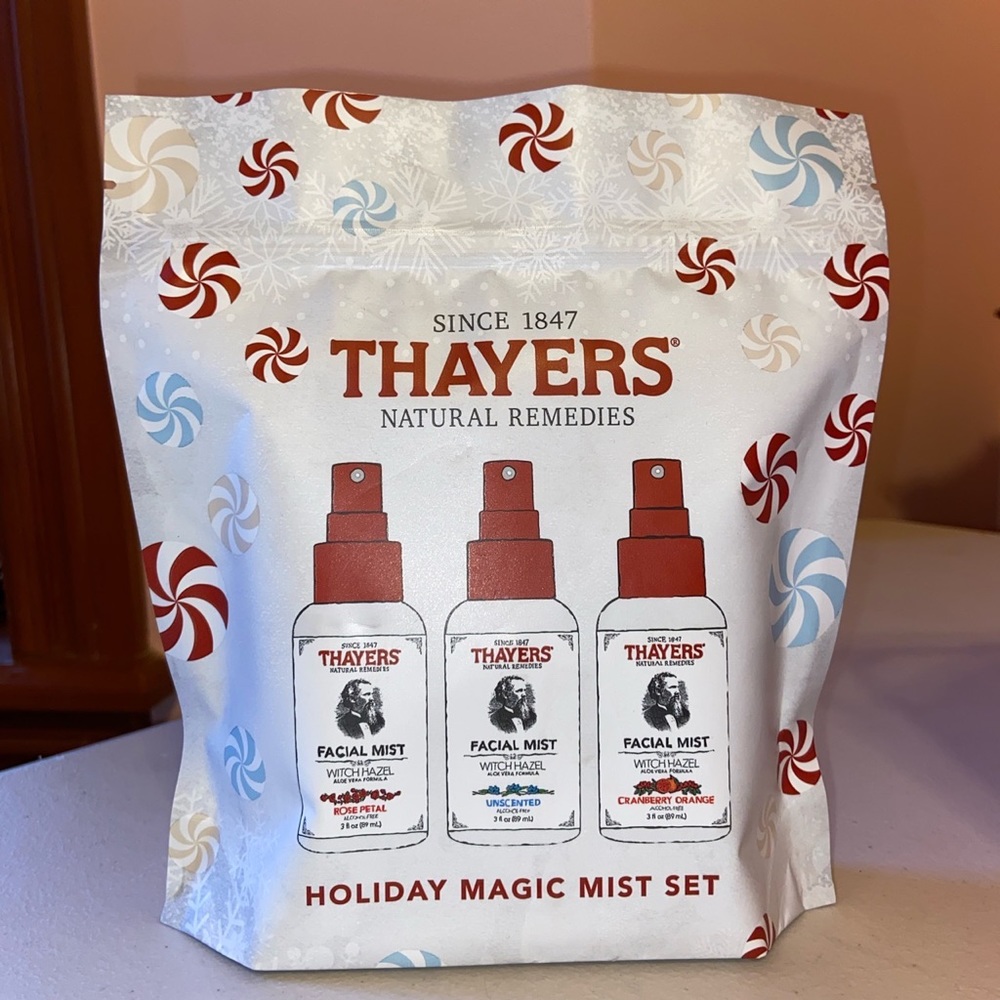 New Thayers 3 Piece Travel Skincare Facial Mist Holiday Set NWT